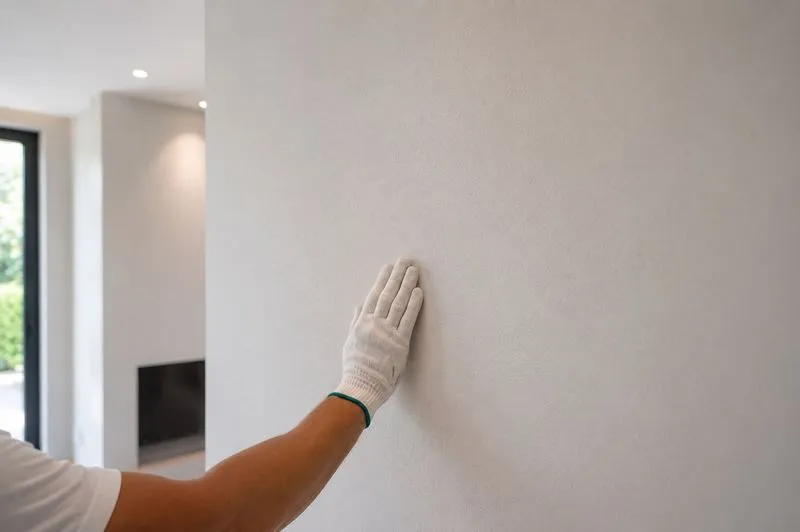 Behangklaar stucwerk op een wand